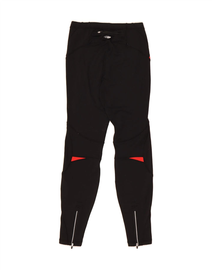 ASICS Womens Leggings UK 10 Small  Black Polyester Vintage Asics and Second-Hand Asics from Messina Hembry 