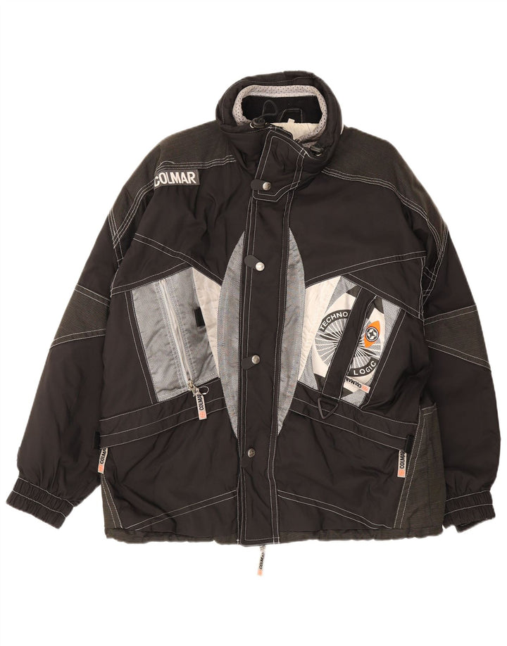 Giacca da sci con cappuccio grafica da uomo Colmar IT 48 Medium Black Colourblock