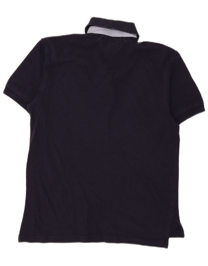 Polo da uomo Tommy Hilfiger piccola in cotone blu navy