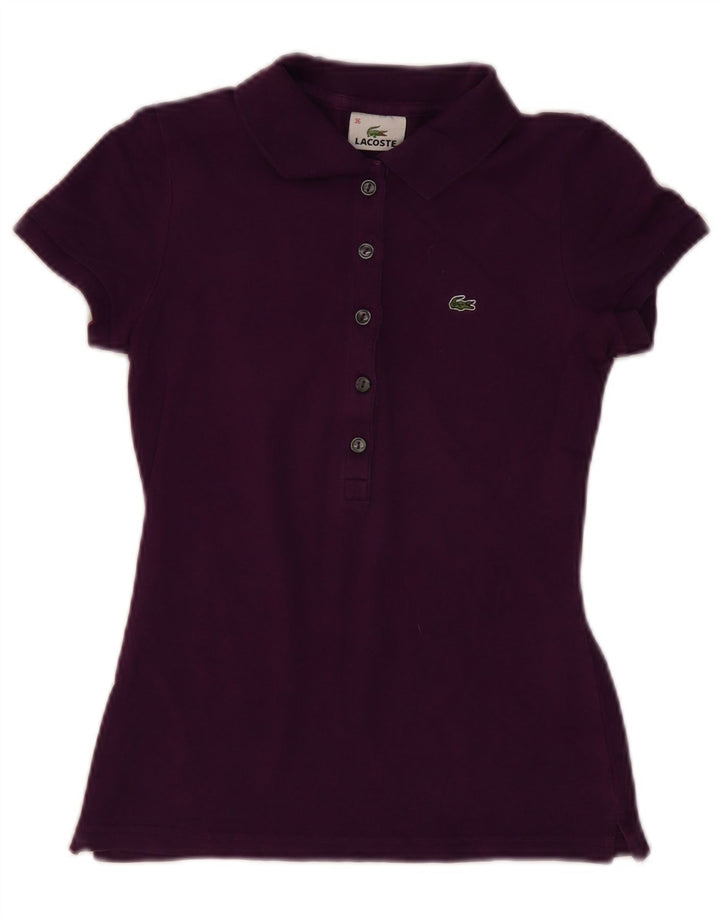 Polo da donna Lacoste taglia 36 piccola in cotone viola