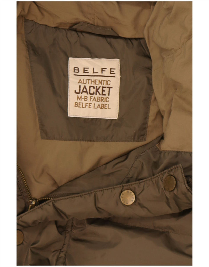 Giacca imbottita con cappuccio da uomo Belfe UK 44 2XL Poliammide kaki