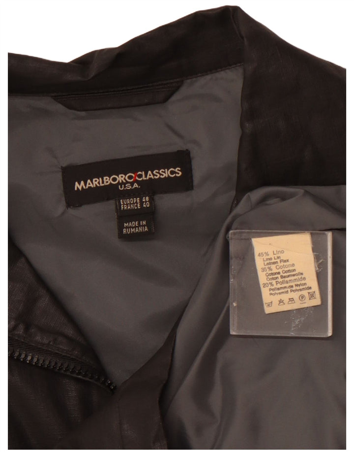 MARLBORO CLASSICS Giubbotto bomber da uomo EU 48 Lino nero medio
