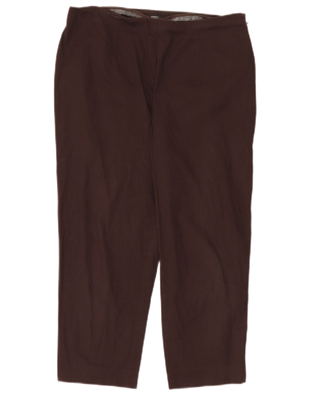 Pantaloni capri dritti da donna Marks & Spencer UK 12 medi W30 L22 Marrone