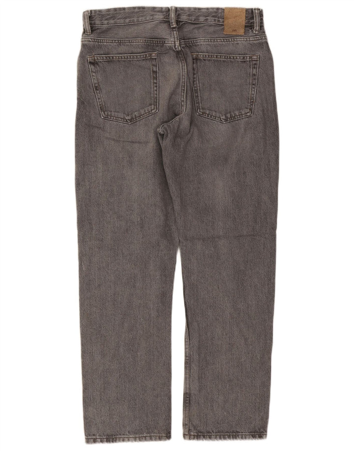Jeans dritti da uomo ZARA EU 42 Large W32 L29 Grigio