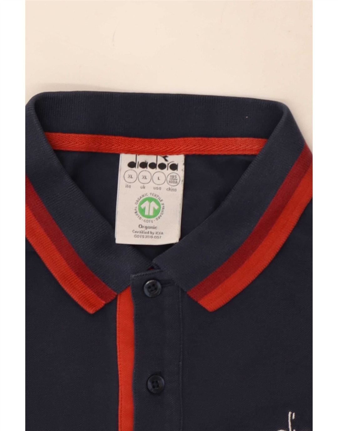 Polo Diadora Uomo XL Blu Navy a Righe