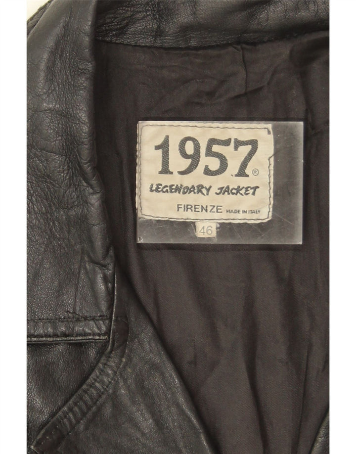 Giacca leggendaria Giacca in pelle da donna del 1957 IT 46 Grande pelle nera