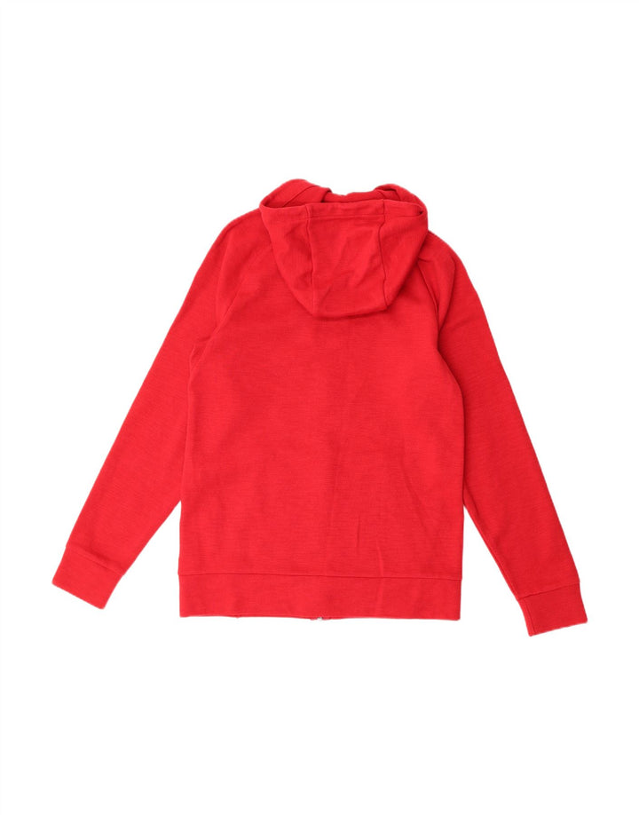 NIKE Mens Zip Hoodie Sweater XS Red Cotton