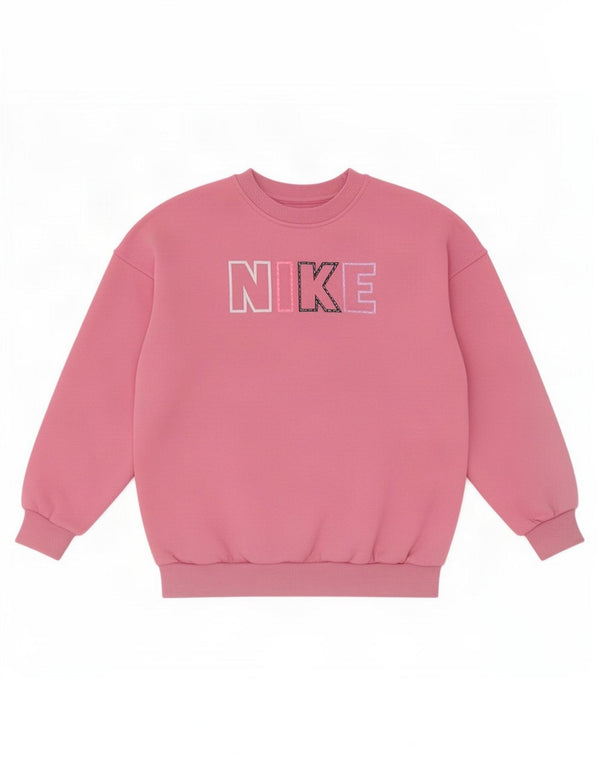 Felpa Nike per ragazze con grafica ampia e vestibilità ampia, 8-9 anni, piccola in cotone rosa