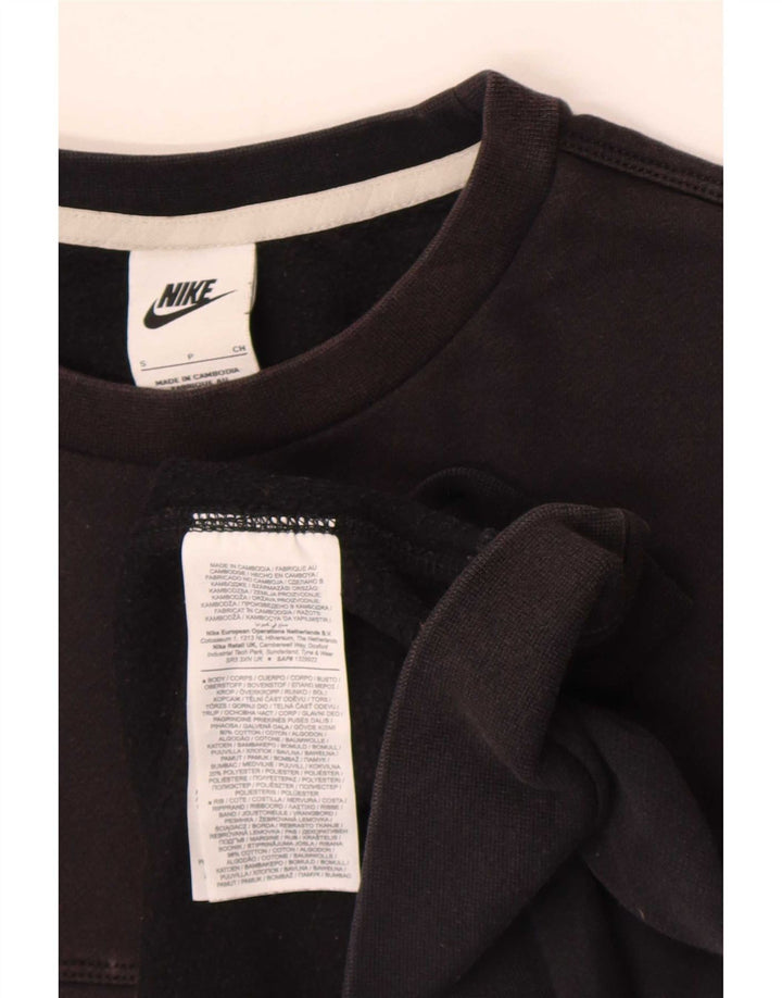 Felpa grafica Nike da uomo, maglione piccolo, cotone nero