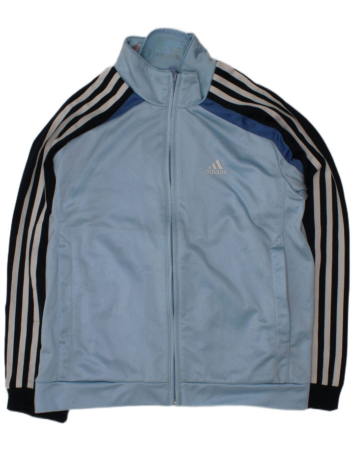 Giacca da tuta ADIDAS da ragazzo 11-12 anni in poliestere color block blu