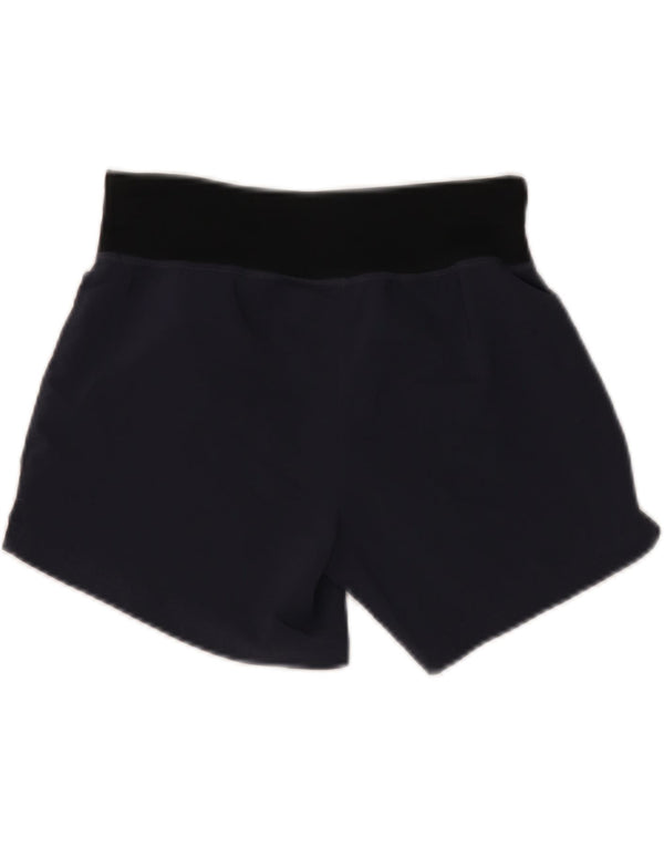 Pantaloncini sportivi Reebok da donna UK 4/6 XS Blu Navy Colourblock Poliestere
