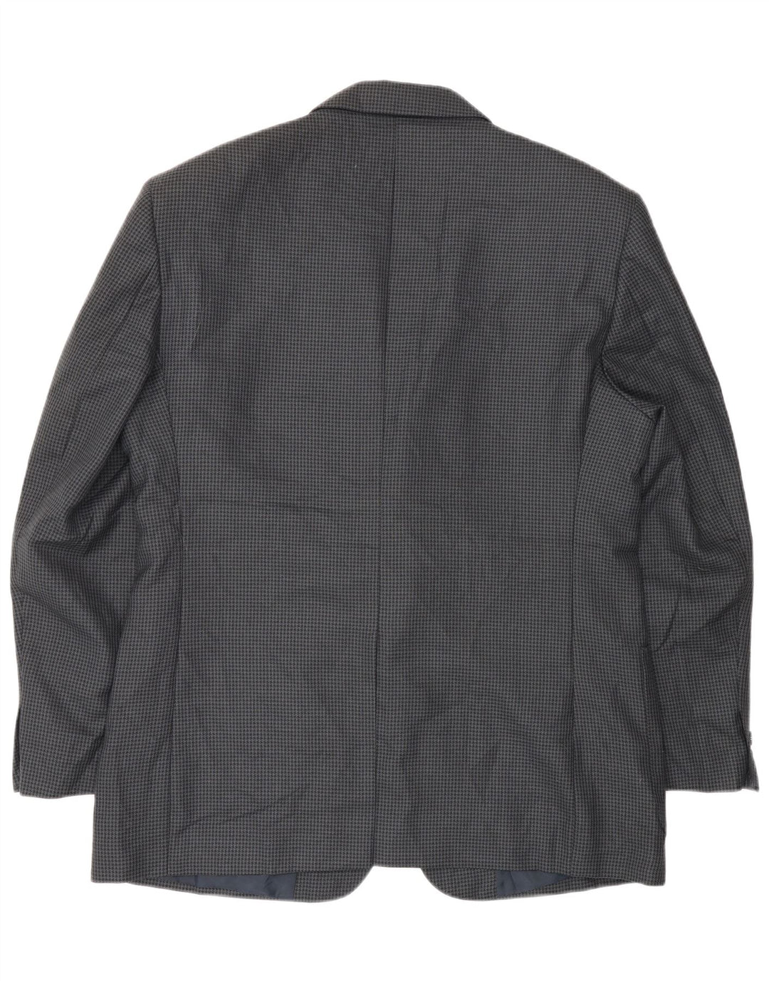 Giacca blazer da uomo a 2 bottoni Farah UK 40 grande lana pied de poule blu navy