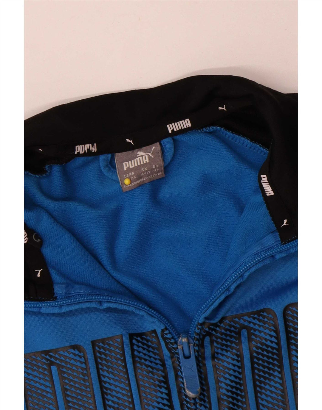 Giacca da ginnastica grafica da ragazzo Puma 15-16 anni Blu Colourblock