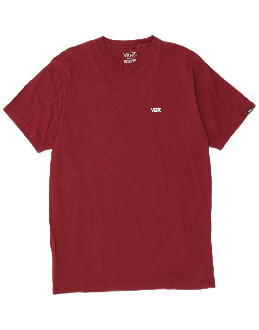 T-shirt grafica da uomo con vestibilità classica VANS, cotone bordeaux medio