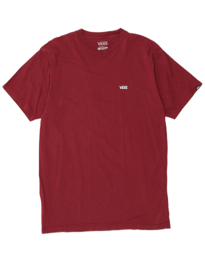 T-shirt grafica da uomo con vestibilità classica VANS, cotone bordeaux medio