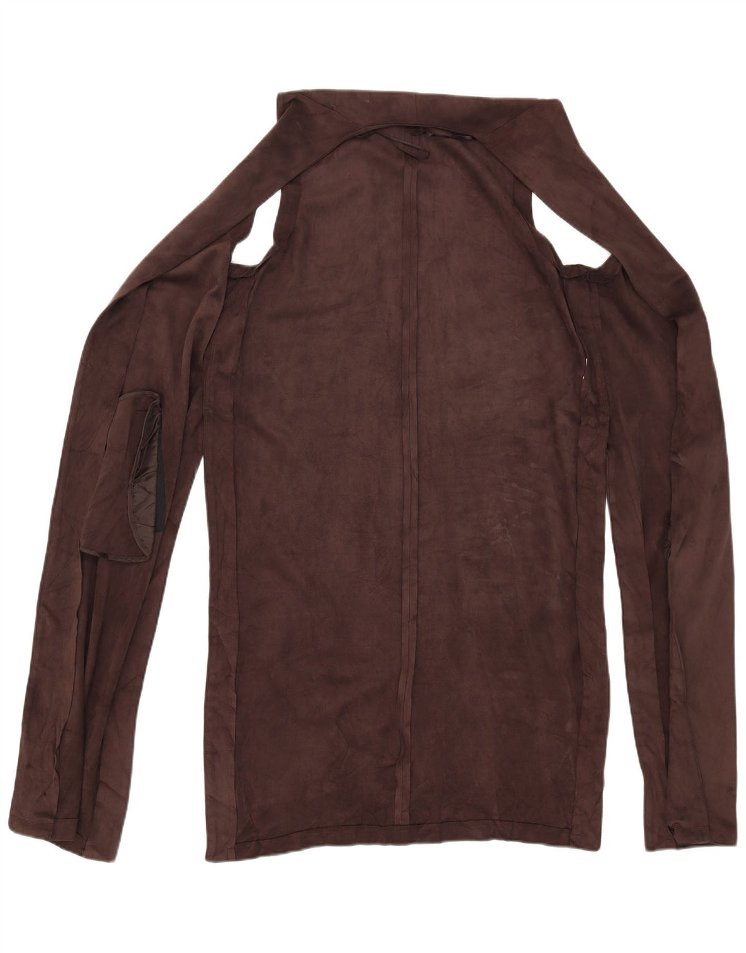 Top cardigan senza maniche lungo da donna Zara UK 12 Marrone medio
