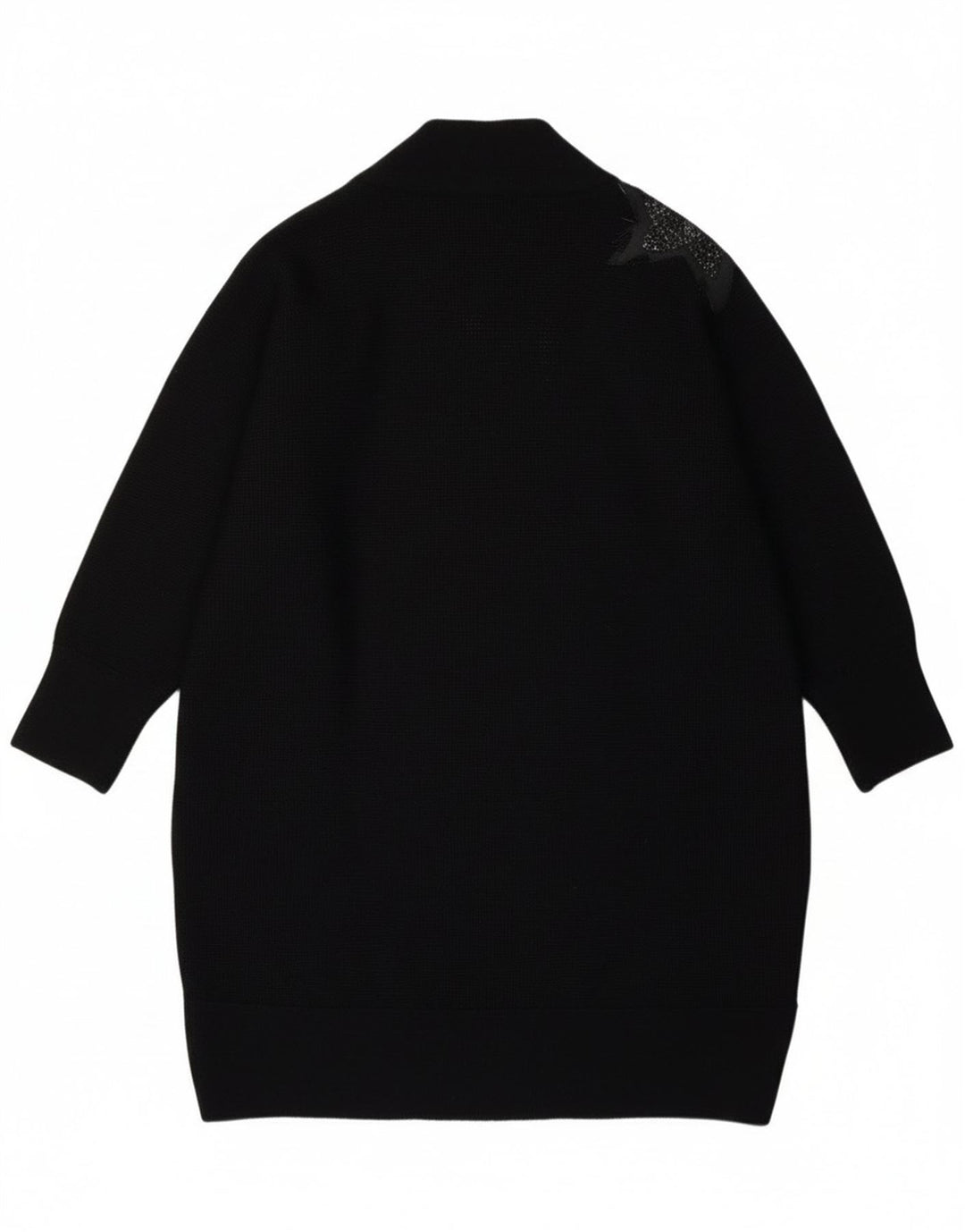 Casamia Maglione cardigan aperto lungo da donna Taglia unica Nero Paisley