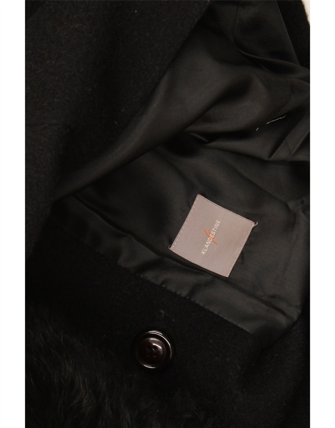 Giacca blazer vintage da donna a 1 bottone UK 14 media nera