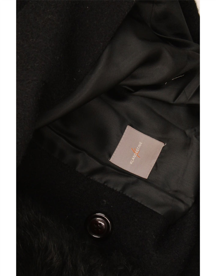 Giacca blazer vintage da donna a 1 bottone UK 14 media nera