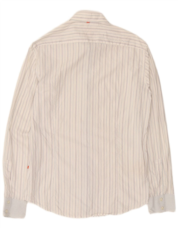 Camicia da uomo Hugo Boss a righe bianche medie