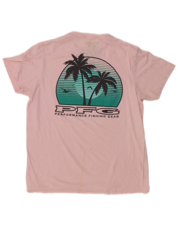 T-shirt grafica da uomo Columbia Top in cotone rosa medio