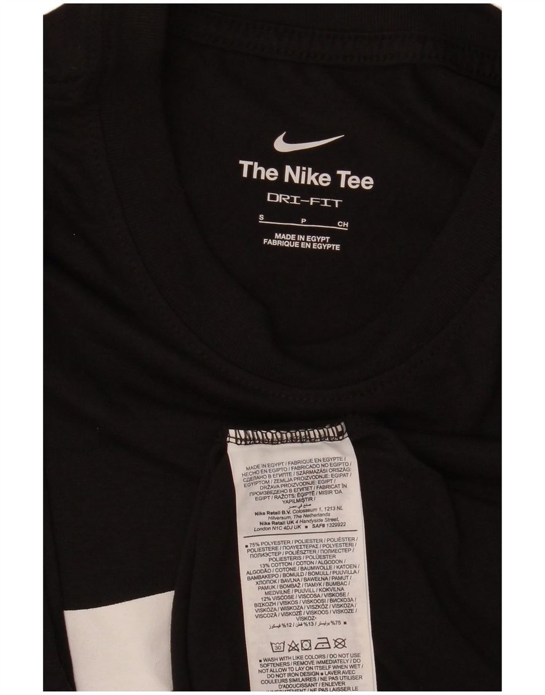 NIKE T-shirt grafica da uomo Dri Fit Top piccola in poliestere nero