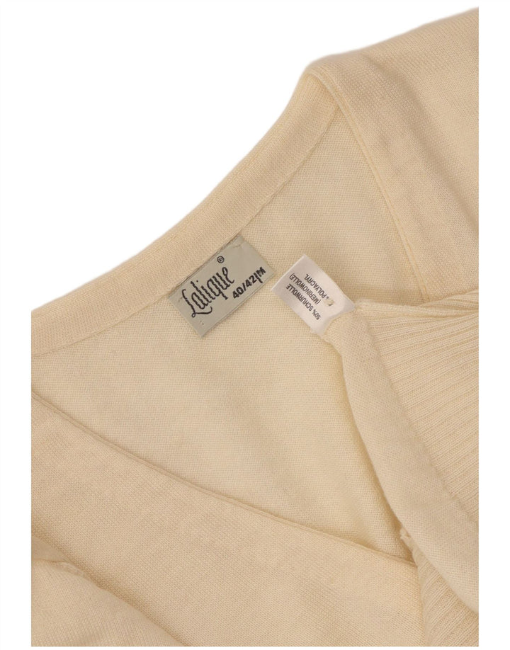 Maglione cardigan da donna vintage EU 40/42 Lana bianco sporco medio