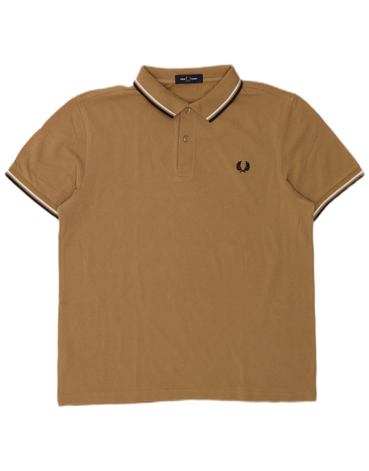 Polo da uomo Fred Perry grande in cotone beige