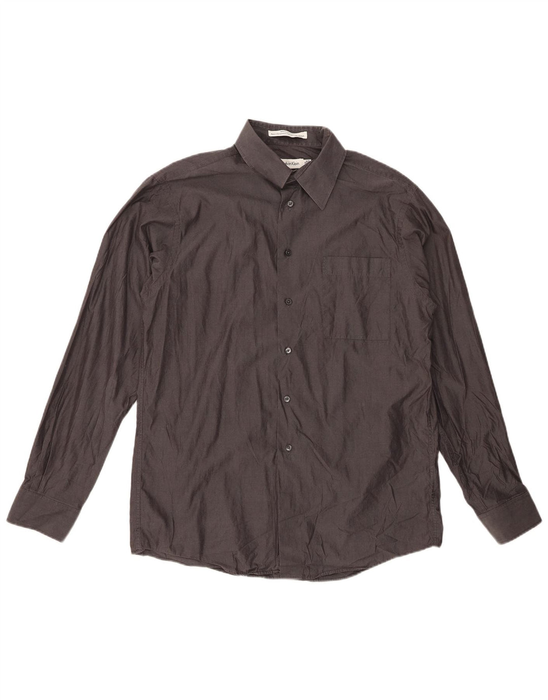 CALVIN KLEIN Camicia slim fit da uomo taglia 16 grande cotone grigio