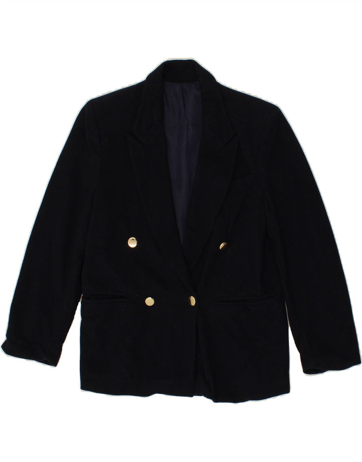 VINTAGE Womens Double Breasted Blazer Jacket EU 36 Small Navy Blue Vintage Vintage and Second-Hand Vintage from Messina Hembry 