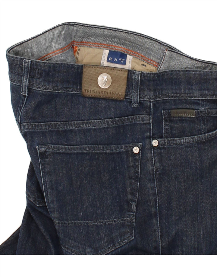 TRUSSARDI Womens Straight Jeans W29 L26 Navy Blue Vintage Trussardi and Second-Hand Trussardi from Messina Hembry 