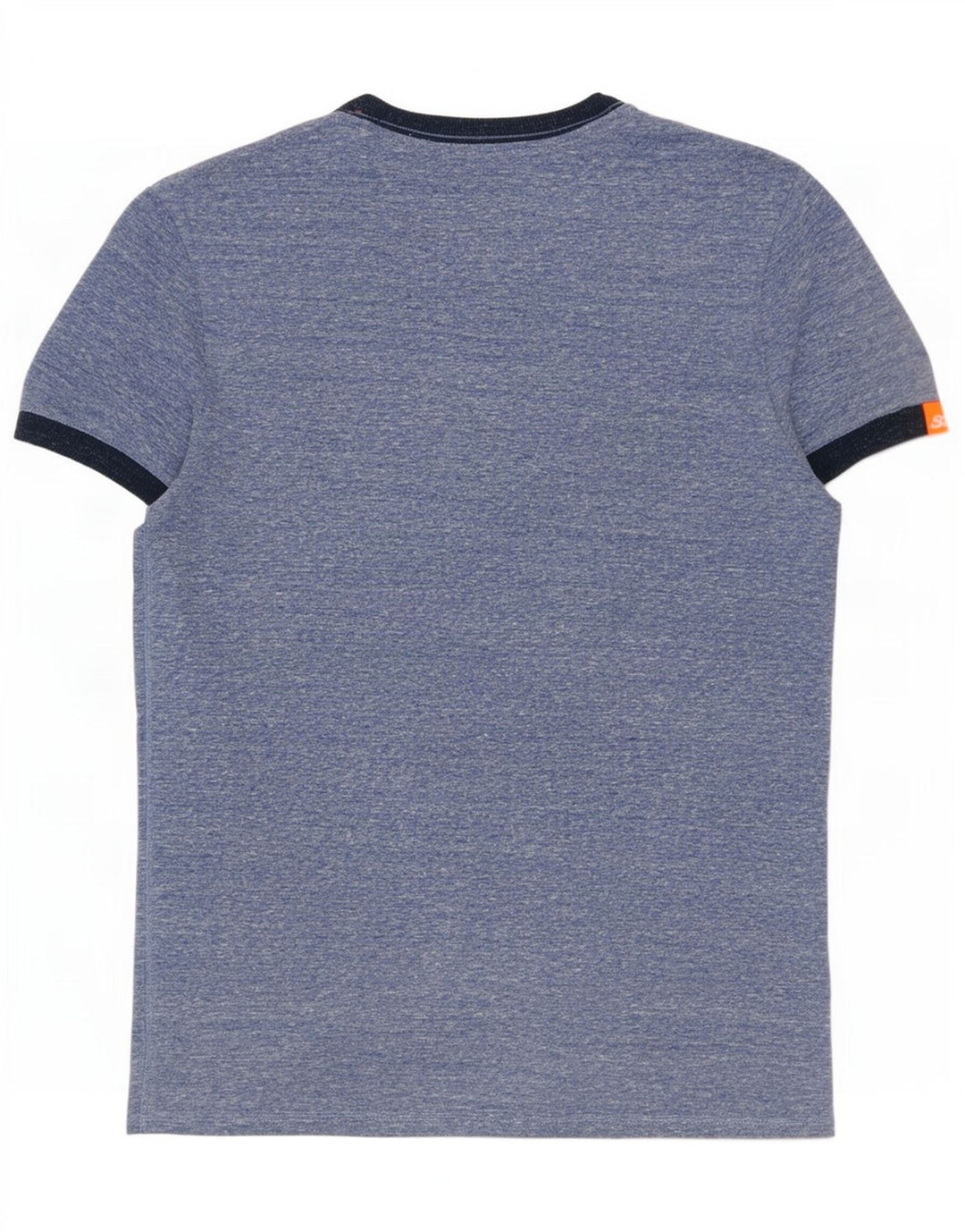 T-shirt da uomo Superdry Top in cotone chiazzato blu medio