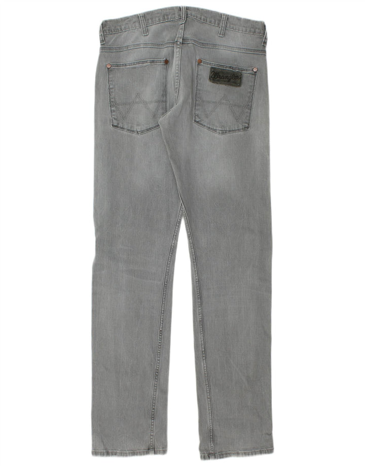 Jeans dritti Crank da uomo Wrangler W34 L36 cotone grigio