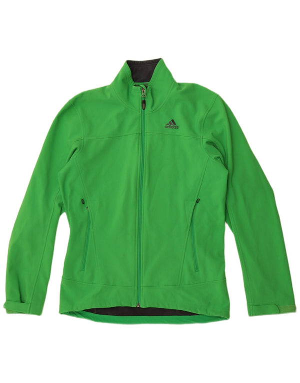 Giacca da tuta da uomo Adidas UK 40/42 Poliestere verde medio