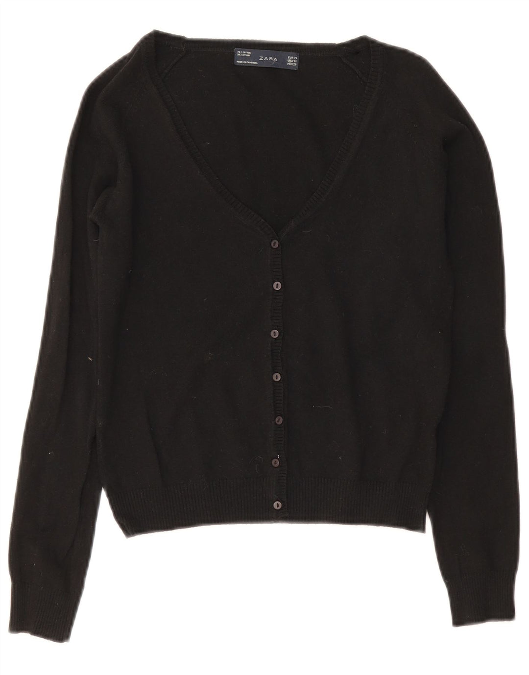 Maglione Bolero da donna Zara UK 12 cotone nero medio
