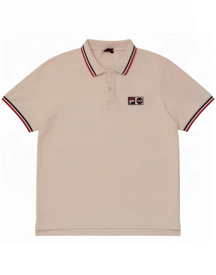Polo da uomo Fila XL in cotone bianco