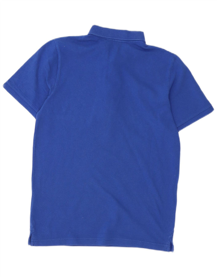 Polo da uomo Rifle in cotone blu medio