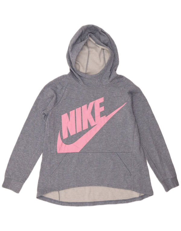 Felpa con cappuccio grafica Nike per ragazze 13-14 anni XL in cotone grigio