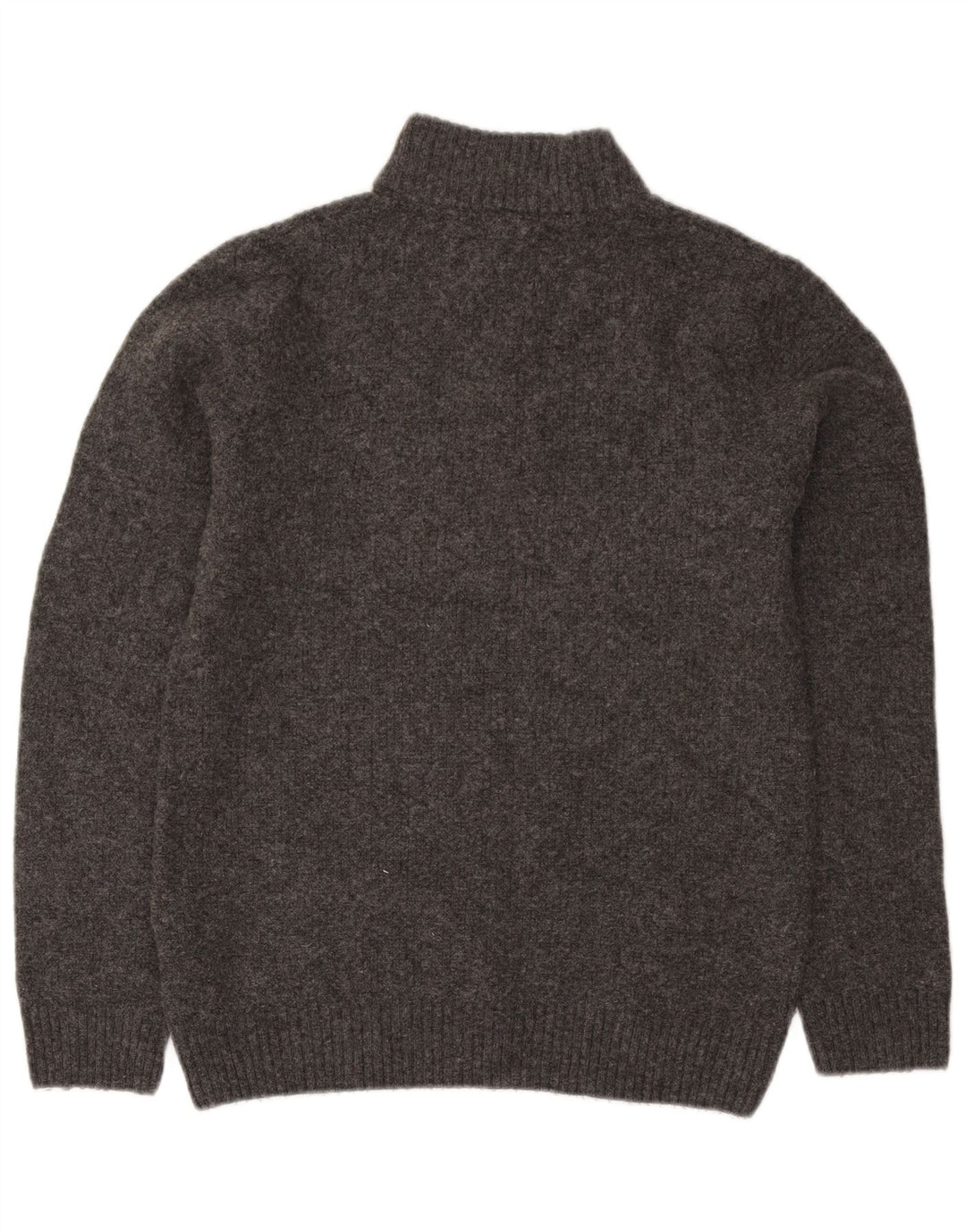 Crew Clothing Maglione da uomo con zip e collo XL in lana grigia