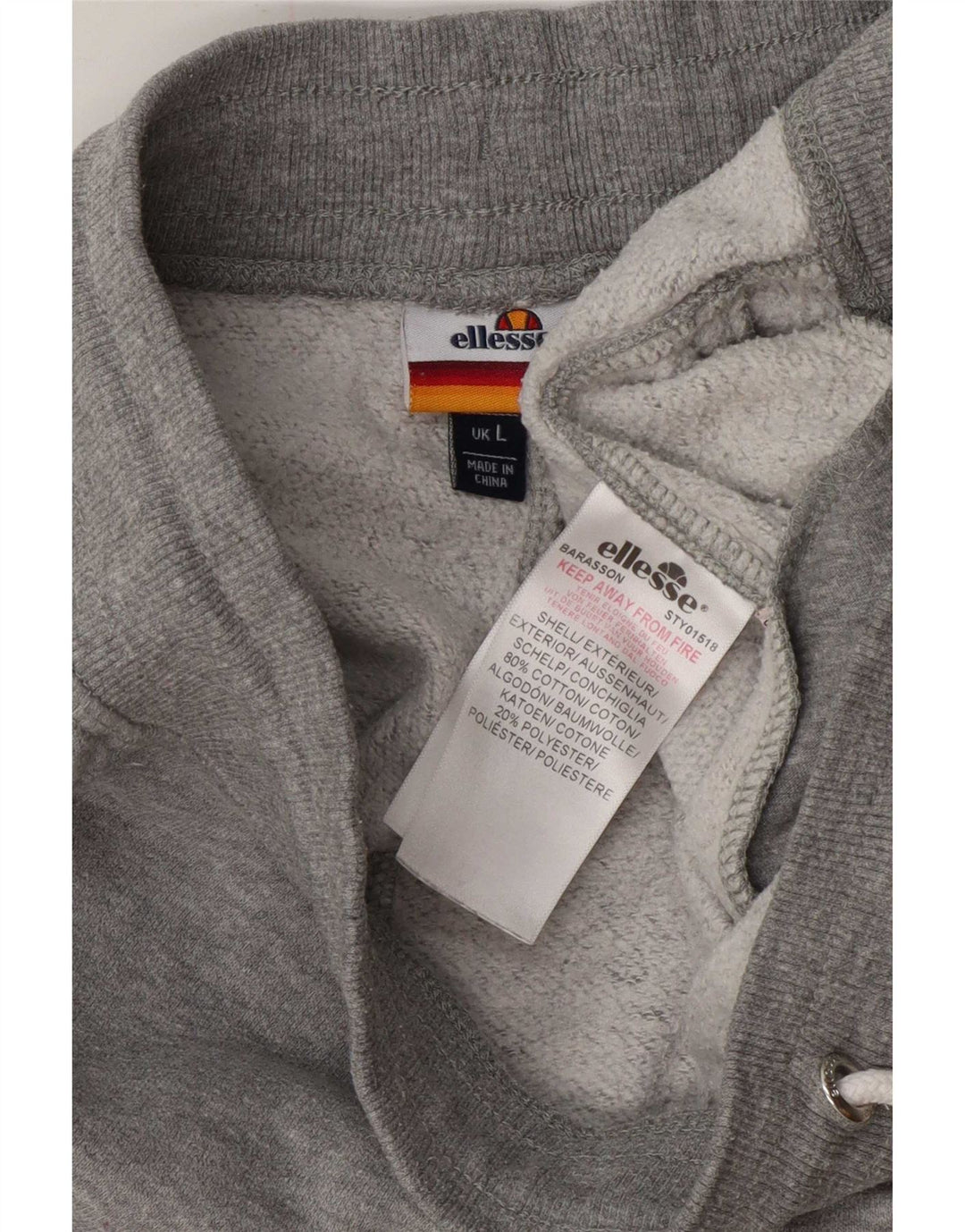 Pantaloni da tuta da uomo Ellesse Joggers grandi in cotone grigio