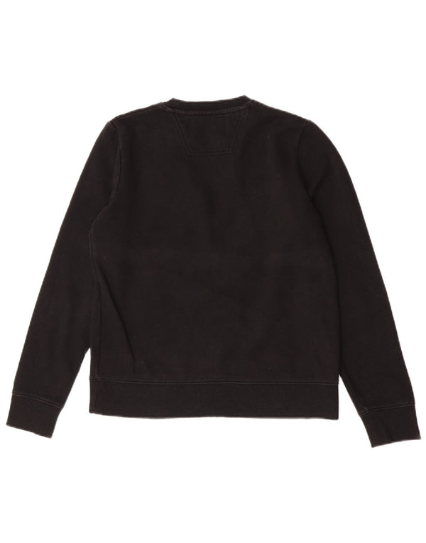 Felpa grafica da donna Calvin Klein Jeans Jumper UK 6 XS cotone nero