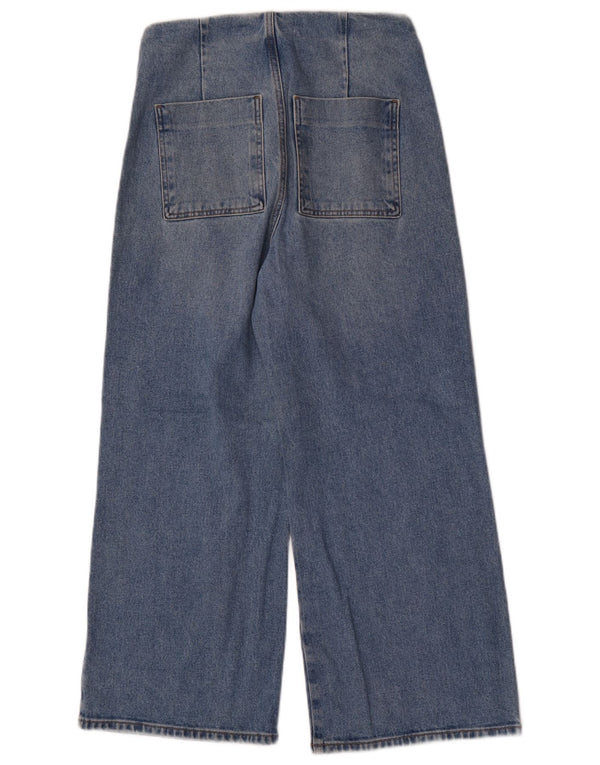 Jeans ZARA da donna a gamba larga EU 36 XS W26 L26 Cotone blu