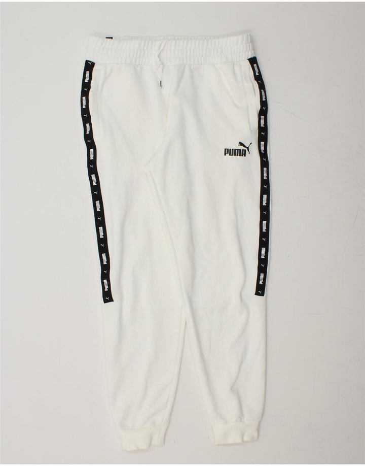 Pantaloni da tuta con grafica PUMA da uomo Joggers Large White Colourblock