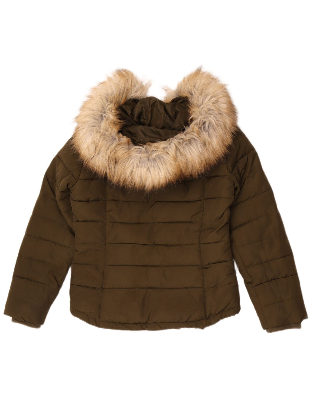 Giacca imbottita oversize con cappuccio da donna Topshop UK 4 XS poliestere kaki
