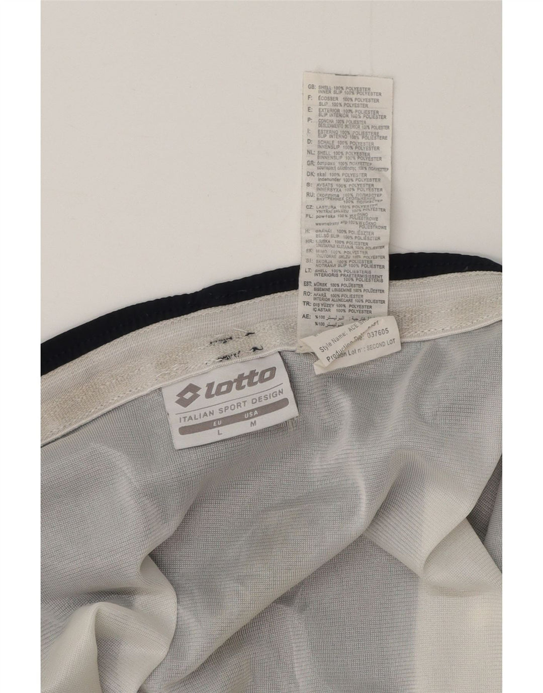 Pantaloncini sportivi da uomo Lotto Large in poliestere blu navy