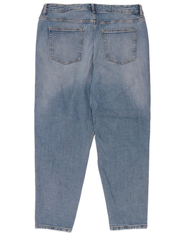 Jeans affusolati a vita alta da donna Marks & Spencer UK 16 Large W32 L25 Blu