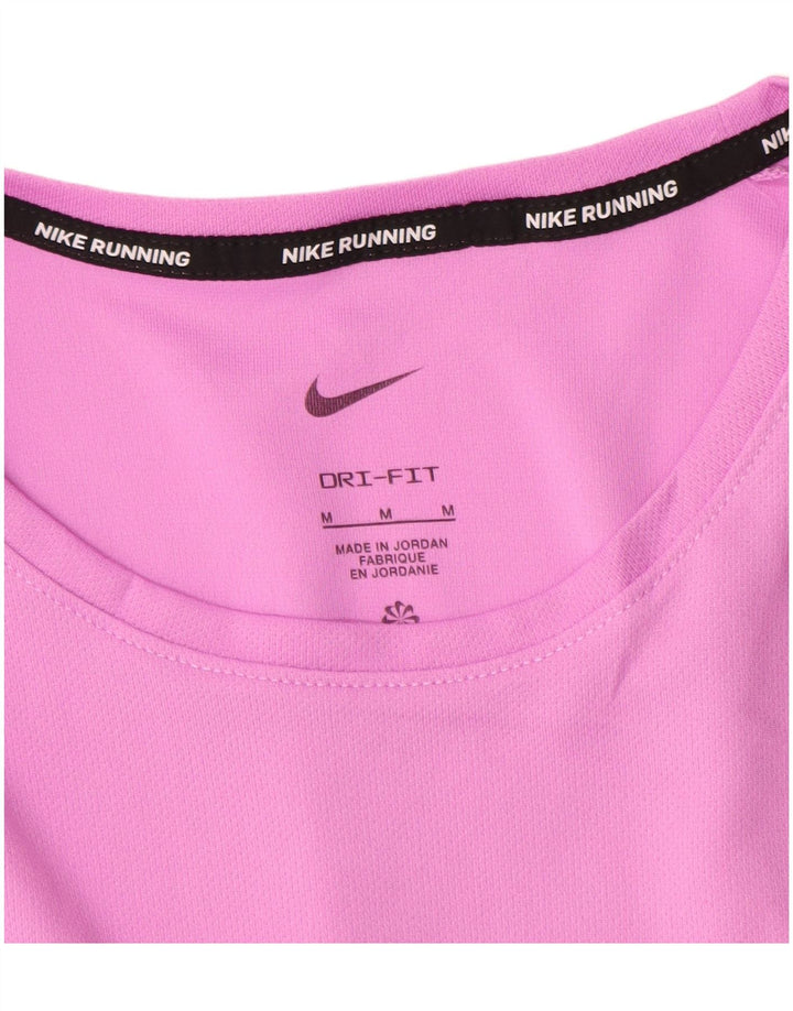 T-shirt da uomo Nike Dri Fit, top sportivo in poliestere viola medio