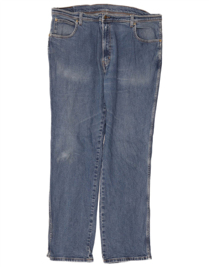 Jeans dritti da uomo Wrangler vestibilità regolare W40 L34 cotone blu