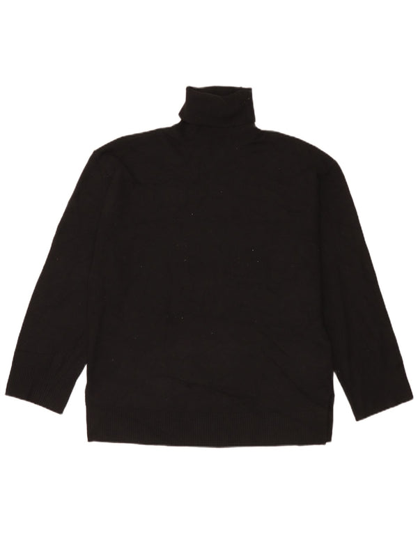 Maglione maglione a collo alto da donna Marks & Spencer UK 14 medio nero