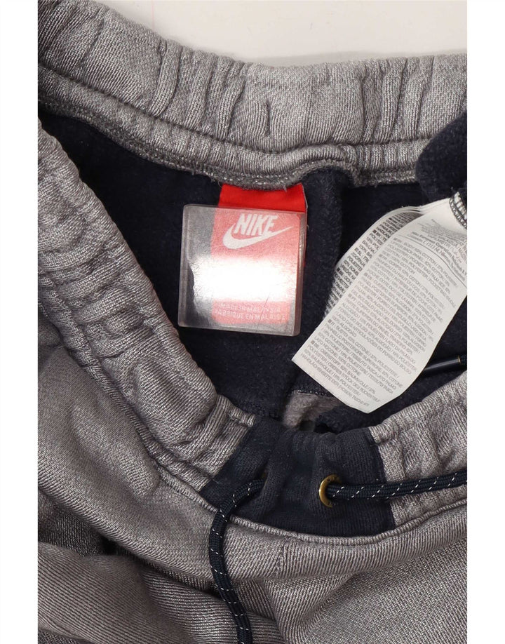 Pantaloncini sportivi da uomo Nike Large in cotone color block grigio